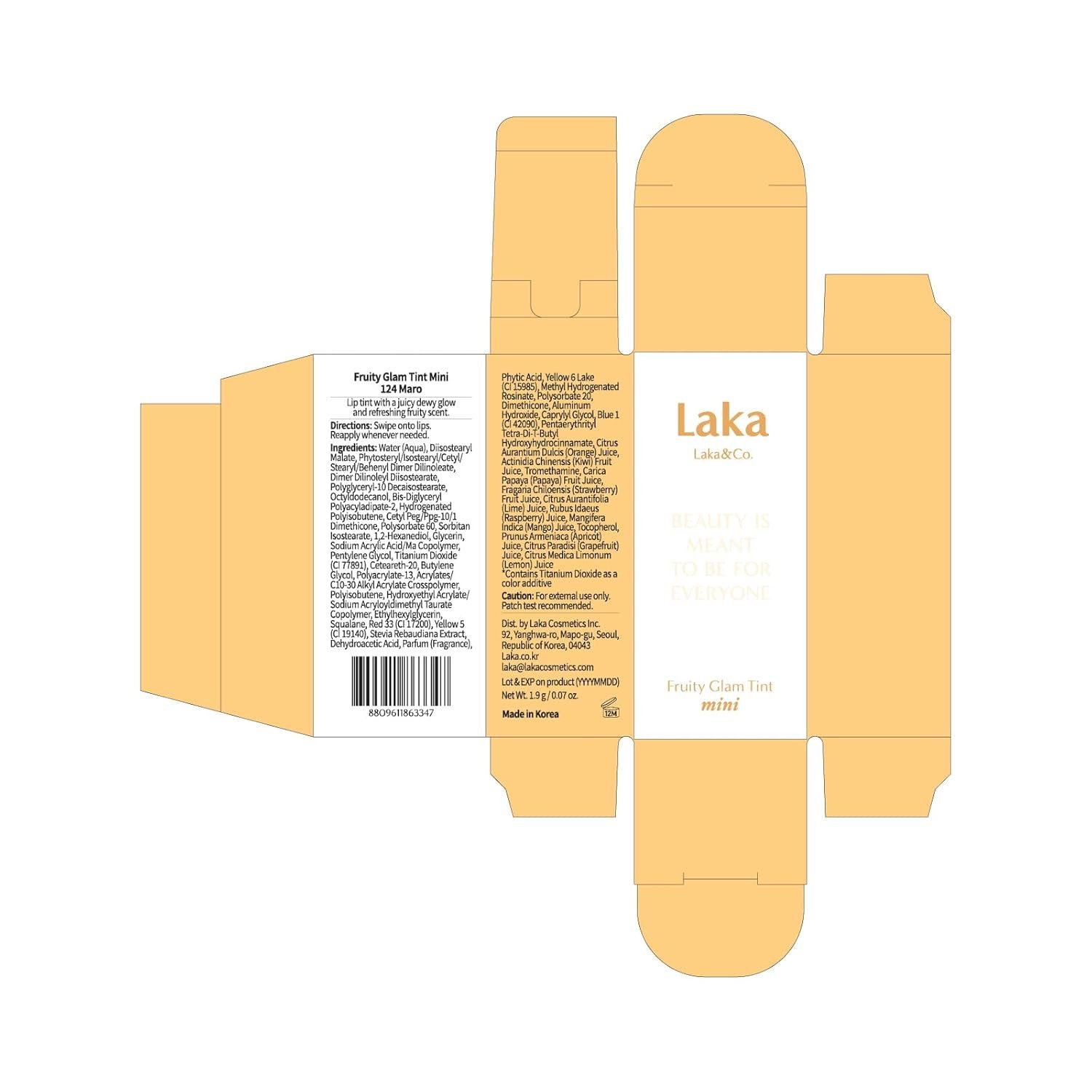 Laka Fruity Glam Tint Mini