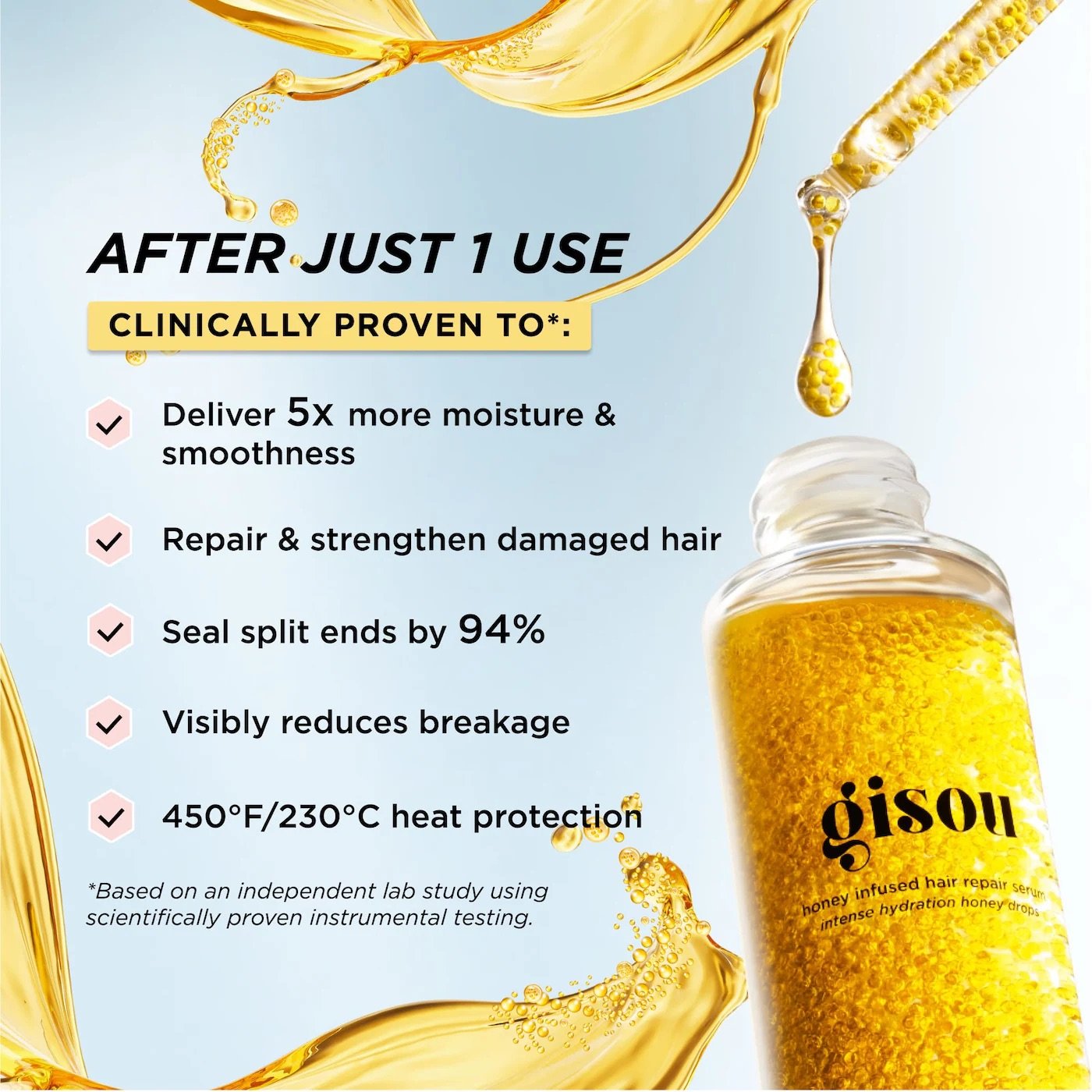 Gisou Honey Infused Hair Repair Serum 30ml